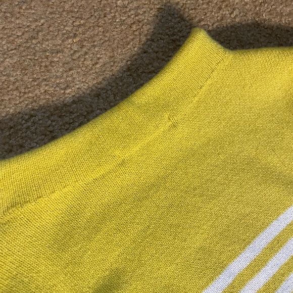 Boden mimosa yellow and white striped wool sweater with mock neck - Picture 4 of 16